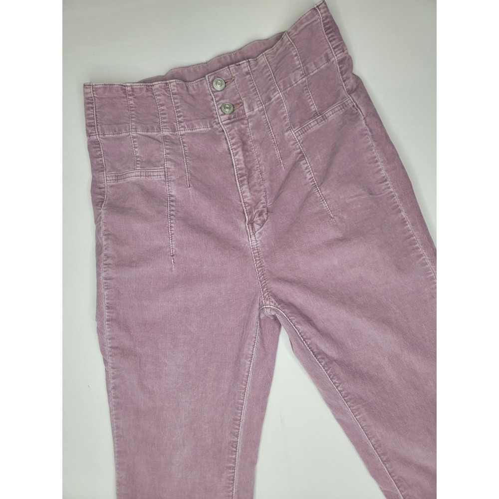 Free People We The Free Pink Corduroy High Rise Flare Pants Size 28